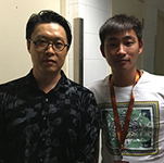 徐譽滕與經(jīng)紀人李志合影